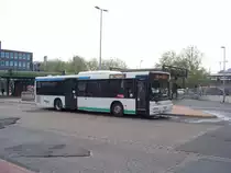 Niederfluhrbus von Typ MAN NL, am 27.04.2011 am Rachplatz/ZOB in Hannover.