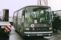 Setra S213 UL der Bundeswehr, aufgenommen im Januar 2002 auf dem Gel�nde der Evobus NL Dortmund.