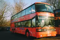 Setra S228 DT, aufgenommen im Februar 2002 auf dem Parkplatz der Westfalenhallen in Dortmund.