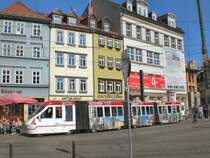 Stadtrundfahrtbus der Erfurter Verkehrs AG (EVAG) in Erfurt an der Haltestelle Domplatz, Sommer 2007