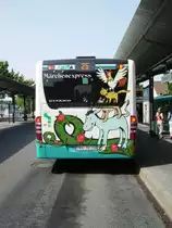 Ein Mercedes Benz Citaro des Stadtverkehr Maintal am 07.05.11 in Frankfurt Bergen Enkheim mir M�rchenexpress Werbung 