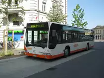 MB Citaro Nr. 75 abgestellt beim HB Solothurn, 08.05.2011. Die Busse sind wegen des slowUp Solothurn/Bucheggberg mit F�hnchen geschm�ckt.