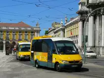 Carris Fahrzeug 219 Mercedes Minibus. Praca Do Comercio, Lissabon, Portugal 29-08-2010. 