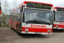 DSW21 1528, ein MAN NL 202 von Zeretzke Reisen im Auftrag der DSW21. Aufgenommen am 11.04.2010 auf dem Abstellplatz  von Zeretzke Reisen in Castrop Rauxel w�hrend der ersten Dortmunder Fotosonderfahrt.