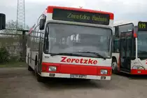 DSW21 1524, ein MAN NL 202 von Zeretzke Reisen im Auftrag der DSW21. Aufgenommen am 11.04.2010 auf dem Abstellplatz  von Zeretzke Reisen in Castrop Rauxel w�hrend der ersten Dortmunder Fotosonderfahrt.
