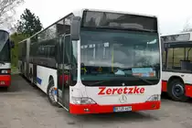 Mercedes Citaro O530 G von Zeretzke Reisen. Aufgenommen am 11.04.2010 auf dem Abstellplatz von Zeretzke Reisen in Castrop Rauxel w�hrend der ersten Dortmunder Fotosonderfahrt.