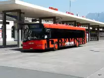 Stadtbus Chur - Solaris  GR 97502 bei den Haltestellen vor dem Bahnhof in Chur am 22.04.2011

