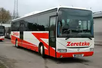 Irisbus Crossway von Zeretzke Reisen. Aufgenommen am 11.04.2010 auf dem Betriebshof von Zeretzke Reisen in Castrop Rauxel w�hrend der ersten Dortmunder Fotosonderfahrt.