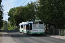 Solaris Trollino 18AC, Obus 052 der BBG-Eberswalde in Finow am 16.05.2011