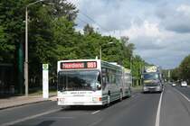 MAN NGE 152, Obus 040 der BBG-Eberswalde am Kranbauberg am 16.05.2011