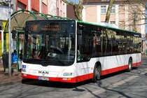 MAN NL283 Lions City vom PM Reisen im Auftrag der Vestischen, aufgenommen am 27.03.2011 in Datteln am Busbahnhof anlsslich der Abschiedssonderfahrt des Neoplan N4114 DE.
