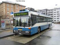 Am tr�ben Freitag Vormittag des 7.12.07 wartet der MB O405N Nr. 237 beim Bhf. Wiedikon auf seine Abfahrtszeit.