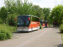 Ein Setra Reisebus von Kappus Reisen aus Baden Baden in Heidelberg am 21.05.11