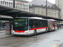 VBSG - MAN Lion`s City  Nr.273  SG 198273 unterwegs auf der Linie 7 in St.Gallen bei den Haltestellen vor dem Bahnhof am 14.05.2011
