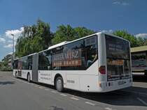 Mercedes Citaro der AAGL mit der Betriebsnummer 94 macht neu Werbung f�r die erste CD von MAYA WIRZ, der Gewinnerin der Show Die  gr�ssten Schweizer Talente . Ich hoffe, dass Ihr Traum wahr wird! Die Aufnahme entstand am 24.05.2011 an der Haltestelle in Augst.