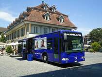Nivea, Mnchenstein - BE 714'410 - Mercedes Citaro (ex TC La Chaux-de-Fonds) am 26. Mai 2011 in Thun, Waisenhausplatz (Jubilumsbus 100 Jahre Nivea)