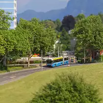 Ein mittelm�ssiges Bild vom NAW/Hess/Siemens BGT 5-25 Nr. 190 der vbl hat mich dazu bewegt einmal den Tilt-Shift-Effekt zu testen. Das Ergebnis ist dieses Bild, nicht ganz Standard, aber vielleicht gef�llts ja dem einen oder anderen hier. (Orginalbild aufgenommen am 23. Mai 2011)