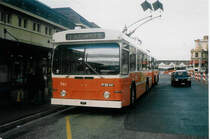 Aus dem Archiv: TL Lausanne - Nr. 741 - FBW/Hess Trolleybus am 7. Mrz 1998 beim Bahnhof Lausanne