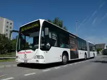 Mercedes Citaro der AAGL mit der Betriebsnummer 94 macht neu Werbung f�r die erste CD von MAYA WIRZ, der Gewinnerin der Show Die  gr�ssten Schweizer Talente . Ich hoffe, dass Ihr Traum wahr wird! Die Aufnahme entstand am 24.05.2011 an der Haltestelle in Augst.
