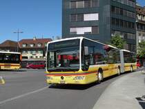 Mercedes Citaro der STI mit der Betriebsnummer 135 fhrt am Bahnof Thun ein. Die Aufnahme stammt vom 18.05.2011.