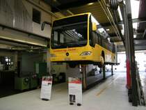 Der neue Citaro Facelift Gelenkbus WG90 steht am Openhouse-Day der AAGL auf langen Beinen. Aufnahme: 21.5.11