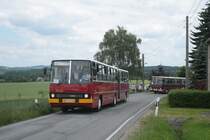 Ein Ikarus 280 aus Polen war einer von 3 auslndischen Gsten beim 2. Ikarus Treffen in Lbau am 28.05.2011
