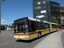 MAN Bus der STI mit der Betriebsnummer 107 f�hrt am Bahnof Thun ein. Die Aufnahme stammt vom 18.05.2011. 