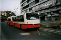 Aus dem Archiv: TL Lausanne - Nr. 916 - Lanz+Marti/Hess Personenanh�nger am 21. M�rz 1999 beim Bahnhof Lausanne