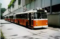 Aus dem Archiv: TL Lausanne - Nr. 677 - FBW/Eggli Trolleybus am 7. Juli 1999 in Lausanne, Depot Borde