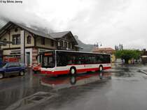 Zentralbahn/PU Dillier Nr. 11 (MAN Lion's City A20) am 14.5.2011 beim Bhf. Meiringen. Fr die zahlreichen Bahnersatzdienste auf der Zentralbahn beschaffte diese einen eigenen Bus, der bei PU Dillier untergebracht ist, und auch mit dessen Personal gefahren wird. An diesem Tag war er im Einsatz, da eine defekte Lok die Strecke Sarnen - Meiringen blockierte.