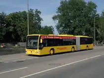 Mercedes Citaro der AAGL mit der Betriebsnummer 87 auf der Linie 70 an der Haltestelle Saline bei der Schweizerhalle. Die Aufnahme stammt vom 28.05.2011.
