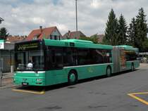 MAN Bus mit der Betriebsnummer 754 auf der Linie 34 in Bottmingen. Die Aufnahme stammt vom 04.06.2011.