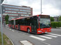 Ein RBS-Gelenkbus S-RS 1814 auf der Linie 757 nach Renningen in Sindelfingen.