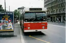 Aus dem Archiv: TL Lausanne - Nr. 731 - FBW/Hess Trolleybus am 7. Juli 1999 in Lausanne, Riponne 