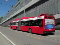 Volvo Bus mit der Betriebsnummer 826 auf der Linie 12 an der Schanzenstrasse in Bern. Die Aufnahme stammt vom 18.05.2011.