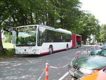 Ein Mercedes Benz Citaro  von DB RKH mit Fahrrad Anhnger als Vulkan Express auf dem Hohenrodskopf am 12.06.11