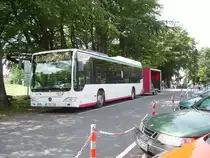 Ein Mercedes Benz Citaro � von DB RKH mit Fahrrad Anh�nger als Vulkan Express auf dem Hohenrodskopf am 12.06.11