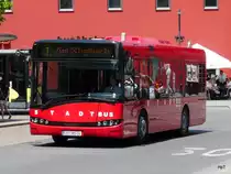 StadtBus Dornbirn - Solaris Urbino 10  Nr.2  DO.185 CU bei den Bushaltestellen vor dem Bahnhof in Dornbirn am 24.05.2011