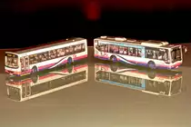 Volvo B10BLE/Wright Renown, First Manchester (EFE) und Mercedes-Benz O530  Citaro , First Manchester (Northcord) von vorne