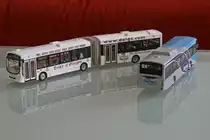 Scania L94UA / Wright Solar Fusion, Doig's of Glasgow (Corgi) und Volvo B7RLE / Wright Eclipse Urban, FasTrack (Corgi)