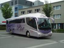 Aus Spanien: Moya, Tomelloso - 8511 DGX - Scania/Irizar am 11. Juni 2011 beim Bahnhof Interlaken Ost