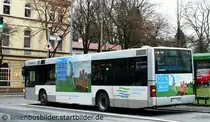 Heckansicht von Rheinbahn 7386 (D TL 7386). 
Der Bus macht Werbung f�r die Stadtwerke Erkrath. 
Aufgenommen in Velbert an der Christuskirche am 15.1.2011.