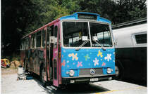 Aus dem Archiv: Arnold, Zug - ZG 48'299 - Saurer/Tscher (ex P 24'643) am 15. August 1998 in Schwarzwasserbrcke, Wohnbus-Treffen