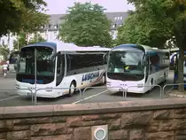 Zwei MAN Lions Regio der Fa. Luschin am 28.Mai 2011 zu Gast in Freiburg.