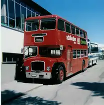 Aus dem Archiv: Bols-Cynar, Z�rich - SO 20'000 - Lodekka (ex Londonbus) im April 1988 in Adelboden, Autobahnhof