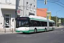 Solaris Trollino 18AC, Obus 056 der BBG-Eberswalde in der Altstadt am 28.06.2011