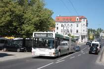 MAN NGE 152, Obus 040 der BBG-Eberswalde am 28.06.2011 in der Altstadt von Eberswalde. 

