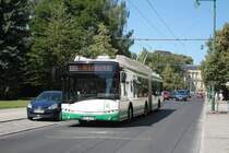 Solaris Trollino 18AC, Obus 053 der BBG-Eberswalde in der Friedrich-Ebert-Stra�e am 28.06.2011.

