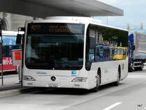 Linth Bus Schneider - Mercedes Citaro  Nr.12 SG  3783 bei dr Haltestelle vor dem Bahnhof in Rapperswil/SG am 24.06.2011