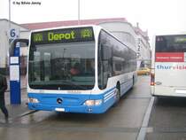 Ein wahre Freude ist es, denn mit WilMobil nimmt ein weiteres Unternehmen CitaroII in Betrieb. Am 27.12.07 steht der CitaroII 254 beim Bhf. Wil. 